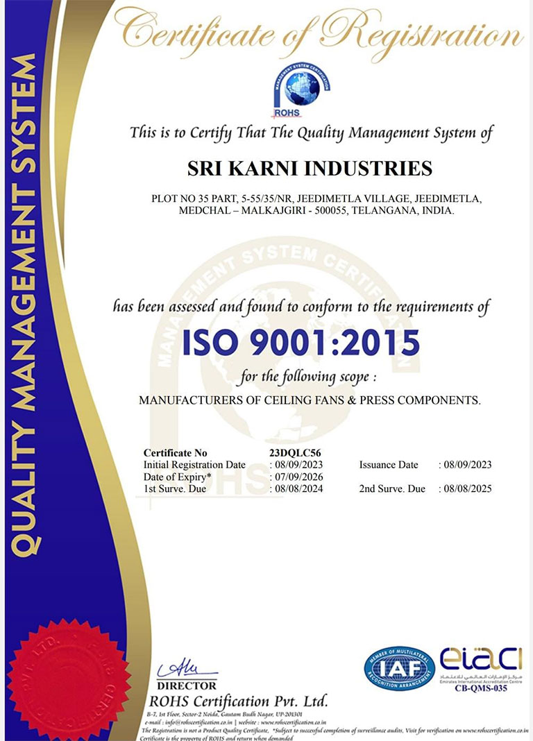 ISO Certificate